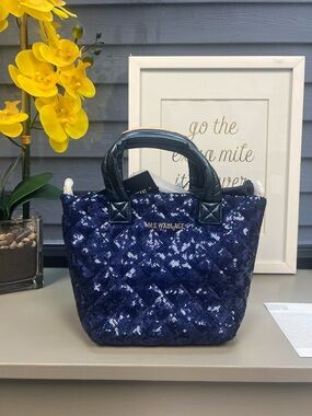 MZ Wallace Sequin Mini Metro Tote deluxe. NEW